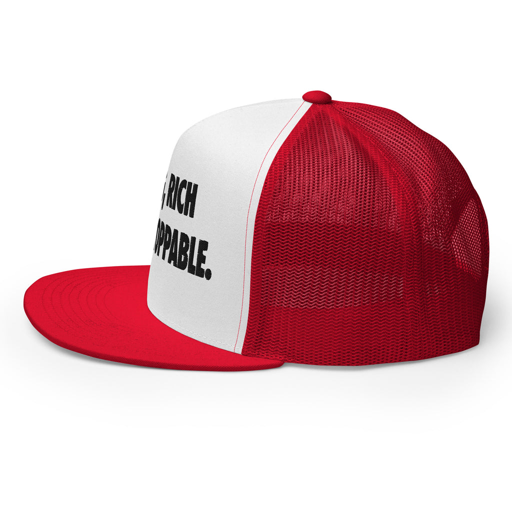 YOUNG, RICH & UN STOPPABLE TRUCKER CAP IN 13 DIFFERENT COLORS